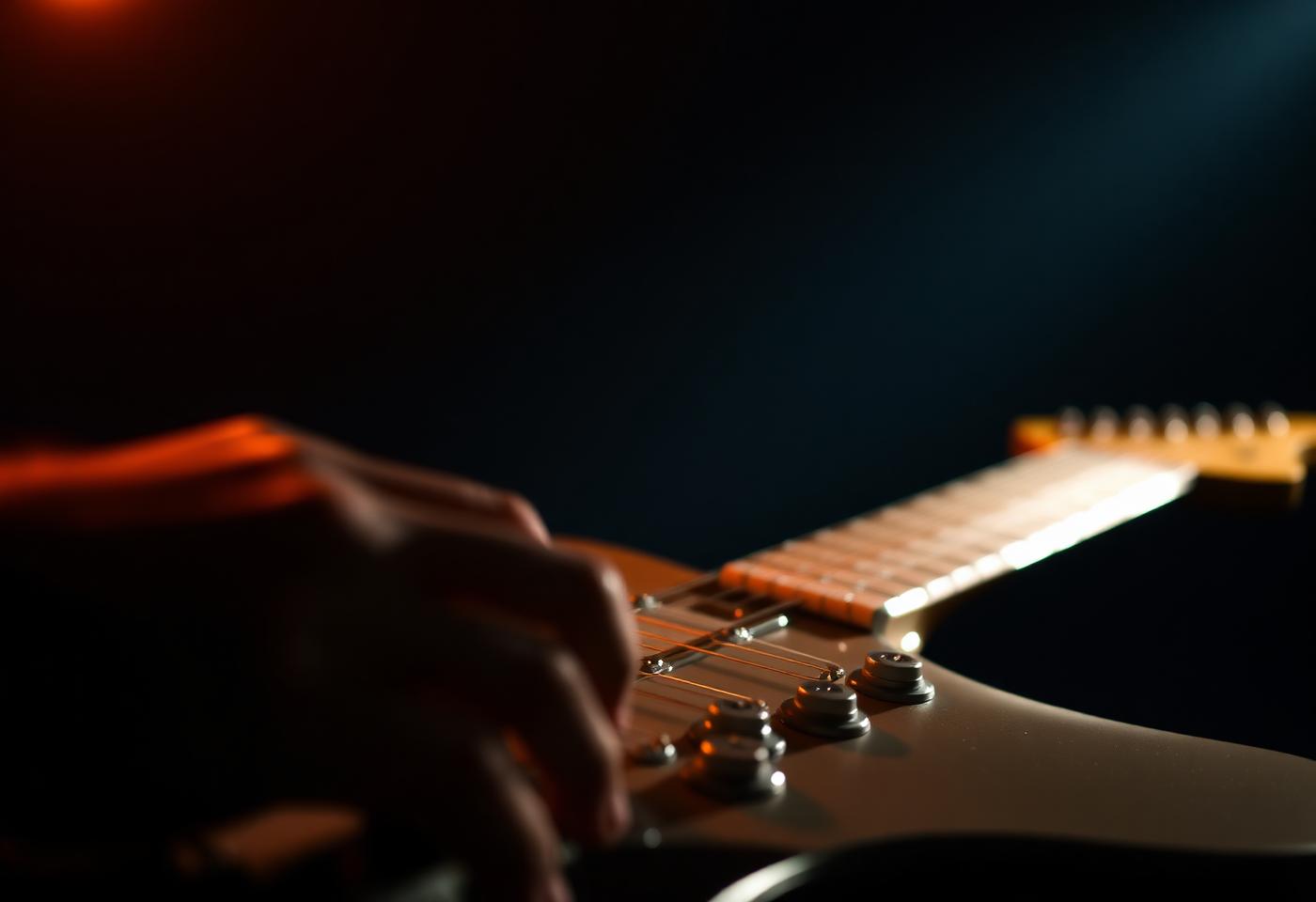 Guitarist performing