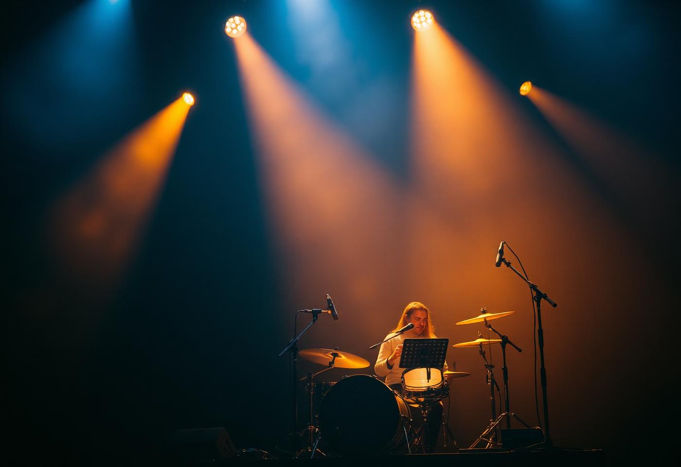 Drummer performing at the reception